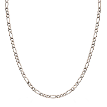 4.7mm Titanium Figaro Chain with Lobster Clasp, 22"