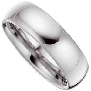 6.3mm Tungsten Polished Dome Band Size: 11.5