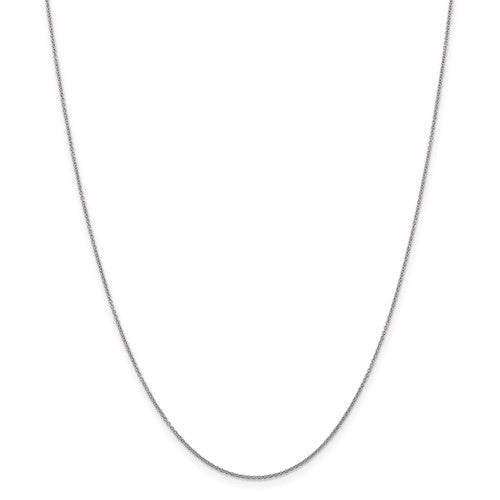 14K White Gold 0.9mm Cable Chain