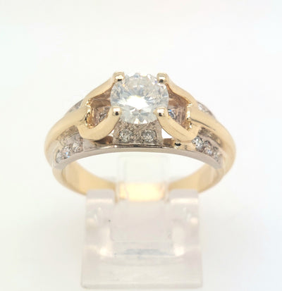 14KY Diamond Engagement Ring 1.00ct Center, 1.70ctTW H-I/SI2-I1 Size:8