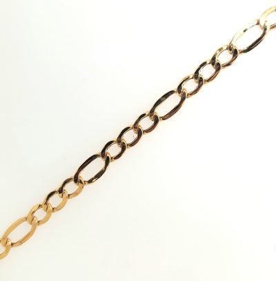 10KY Hollow 5mm Figaro Chain Length:22in