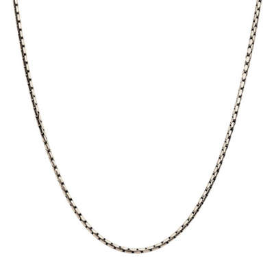 3mm Stainless Steel Boston Link Chain Necklace, 24"