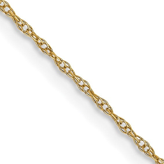 14KY Children's Carded 0.6mm Loose Rope Chain with Spring Ring Clasp