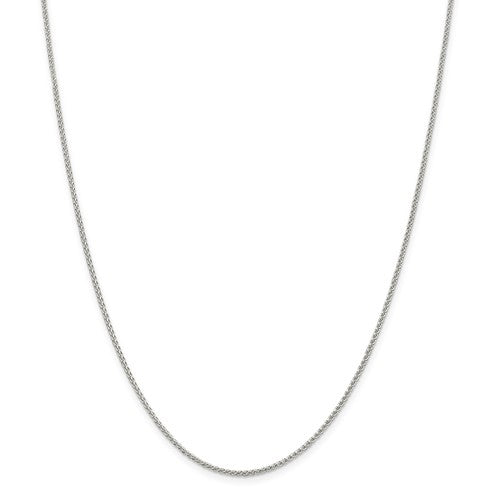 Sterling Silver 1.50mm Round Spiga Chain 14in