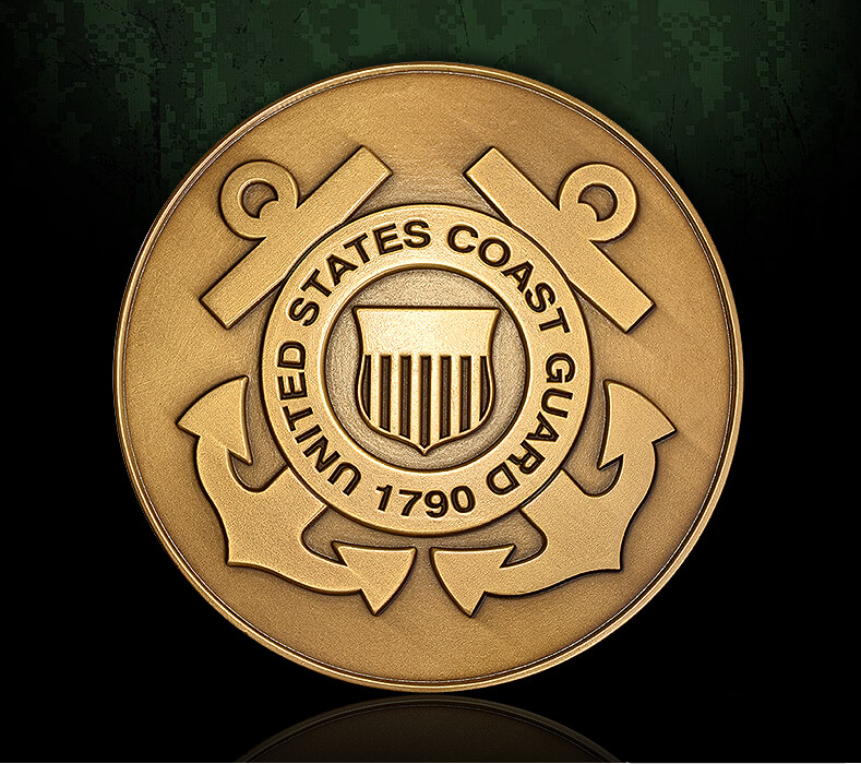 U.S. Coast Guard 3 Inch Adhesive Medallion