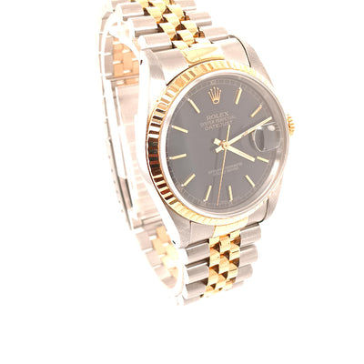 Gent's Stainless & 18K Gold Pre-Owned Rolex Datejust Circa:1993