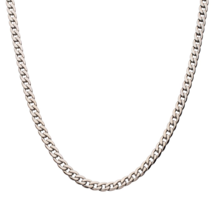 7.4mm Titanium Curb Chain with Lobster Clasp, 22"