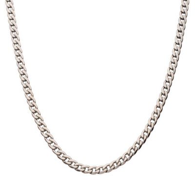 7.4mm Titanium Curb Chain with Lobster Clasp, 24"