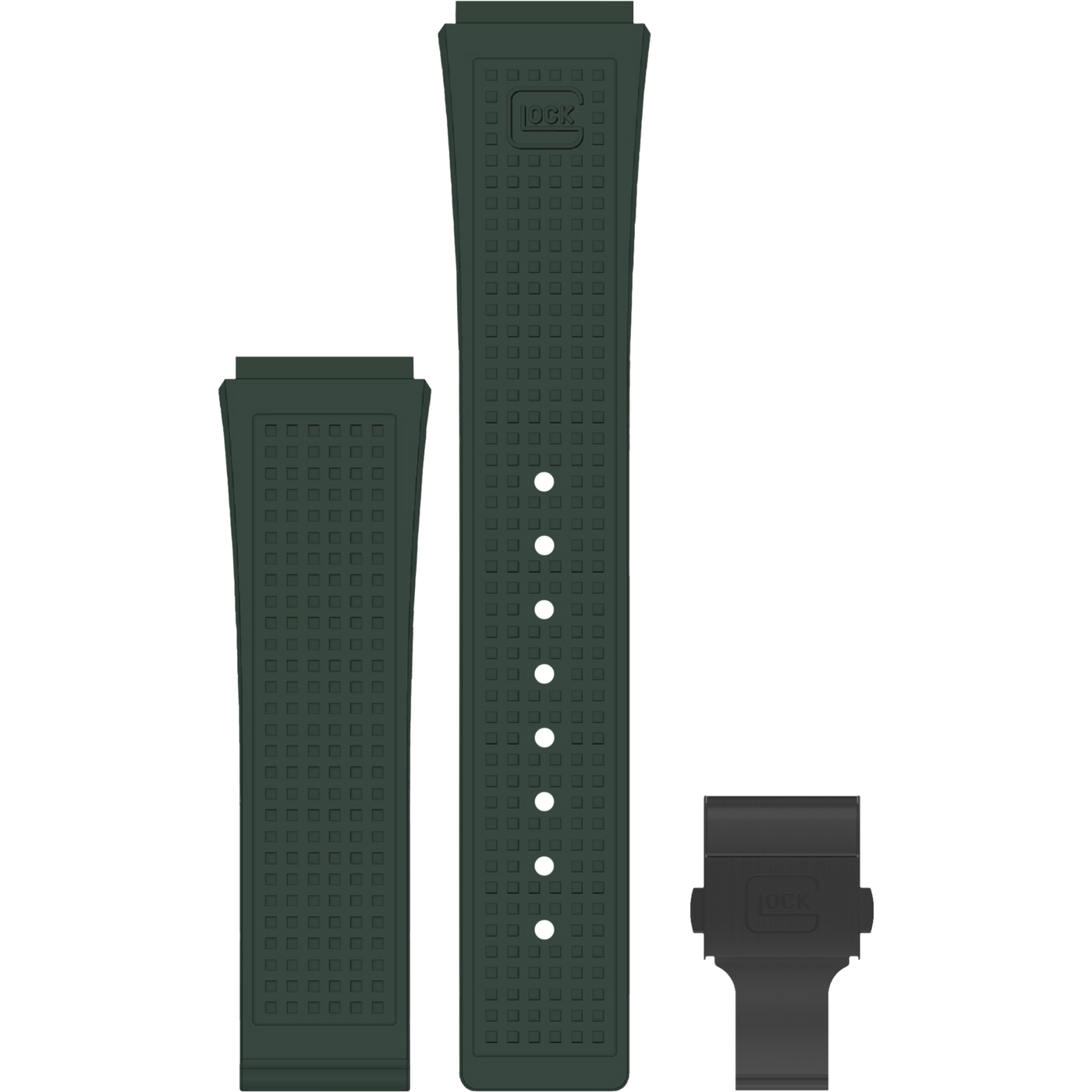 Glock Silicone Strap: Racing Green with Black Clasp 24mm