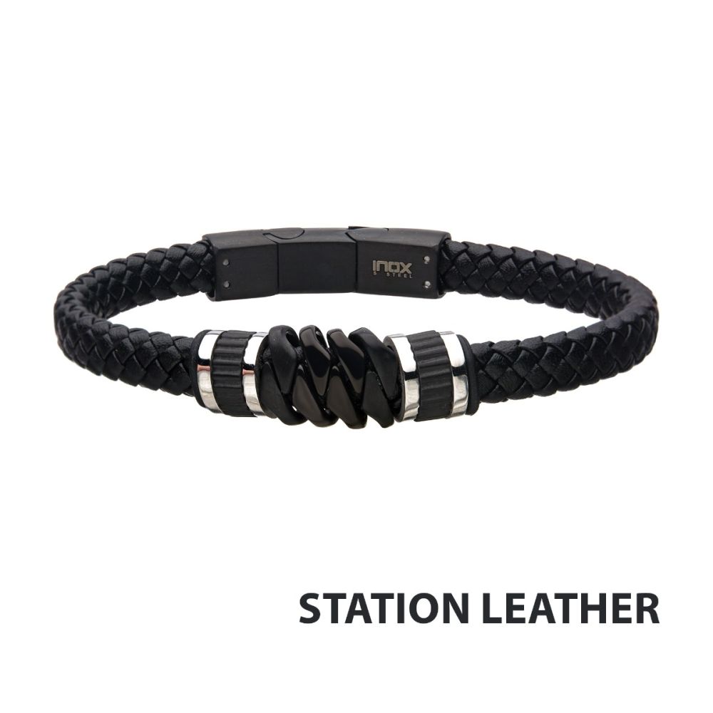 Stainless Steel Black Braided