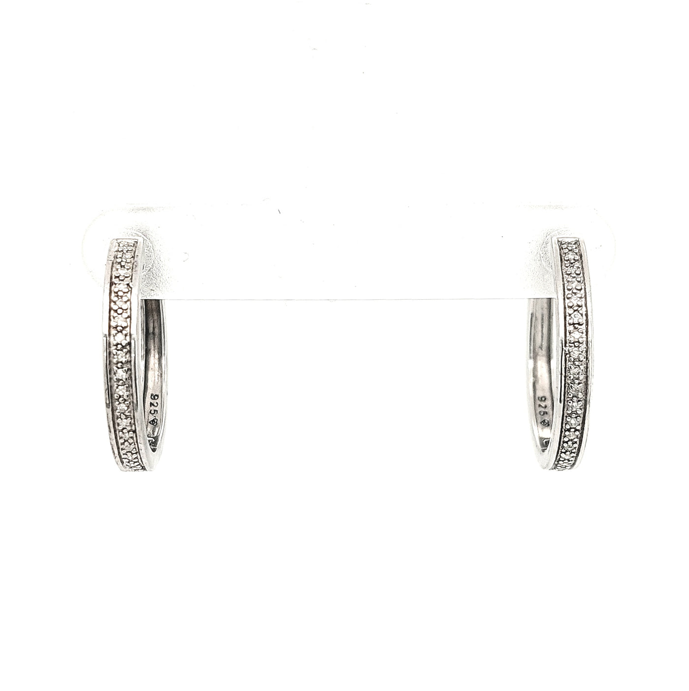 SS Diamond Hoop Earrings
