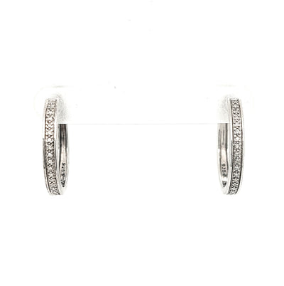 SS Diamond Hoop Earrings