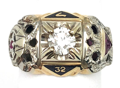 14KTT Masonic 32nd Degree Ring