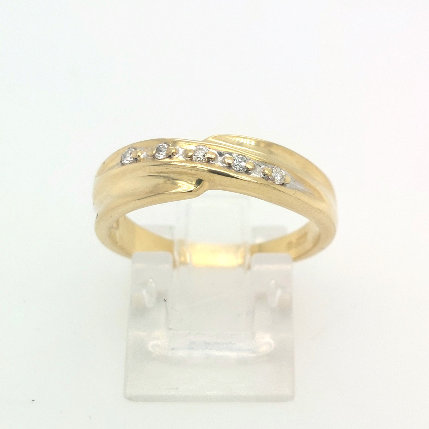 18KY 0.25ctTW H-I/SI Diamond Wedding Band