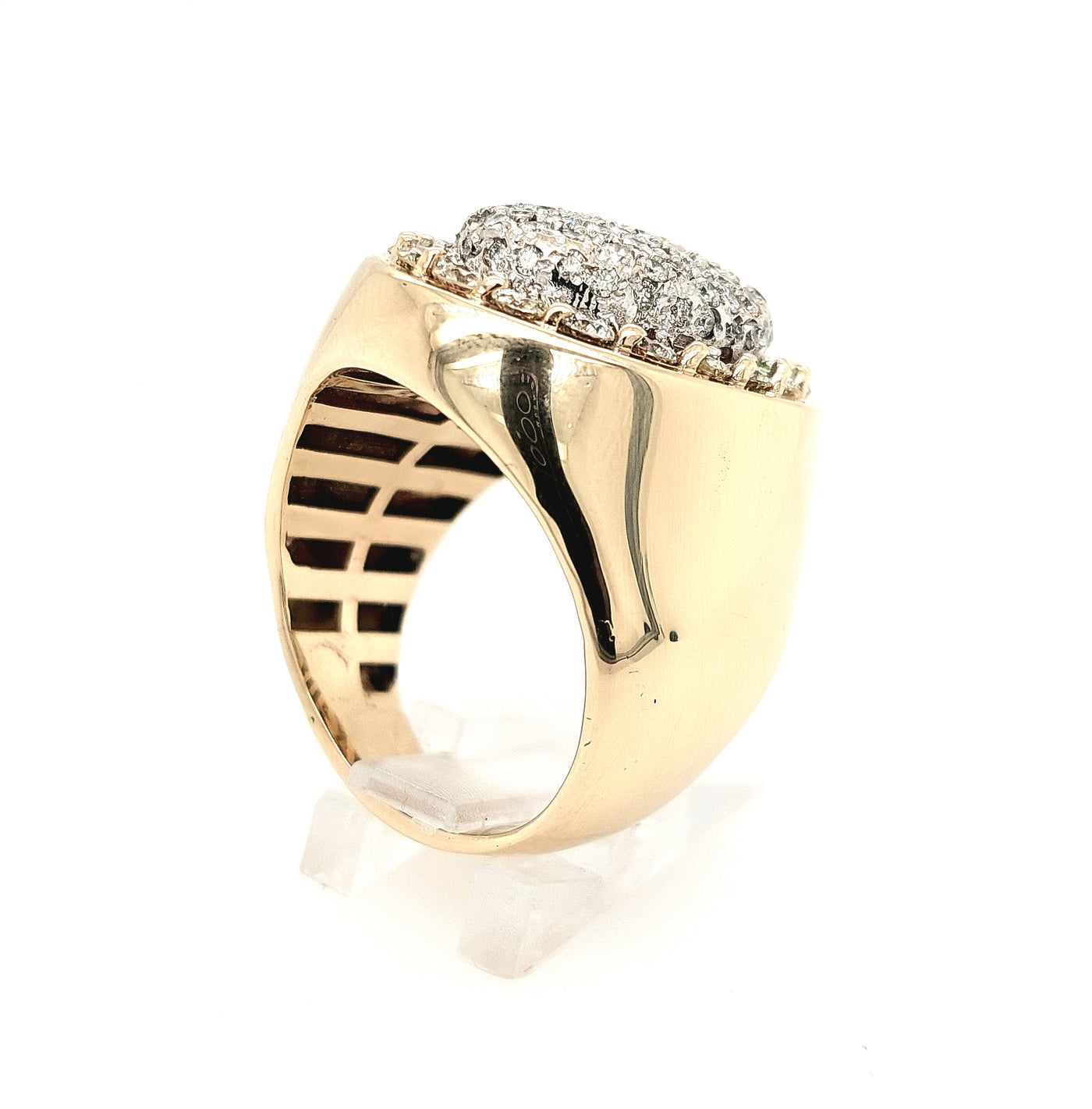 14KY Men's Diamond Cluster Fashion Ring (Size 11)