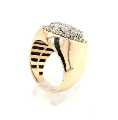 14KY Men's Diamond Cluster Fashion Ring (Size 11)