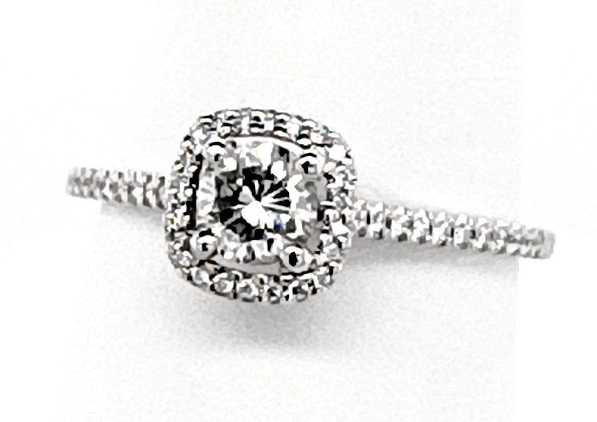 14KW 0.50ctTW RBC Diamond Engagement Ring