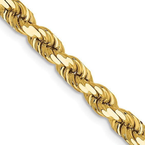14KY 2.5mm Diamond-Cut Rope Chain with Barrel Clasp 18in
