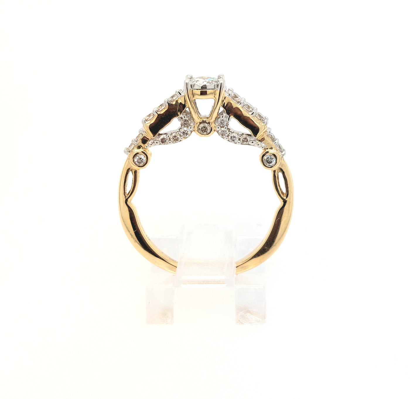 14K Yellow Gold 0.56ctTW H-I/SI2-I1 Diamond Engagement Ring Size:7