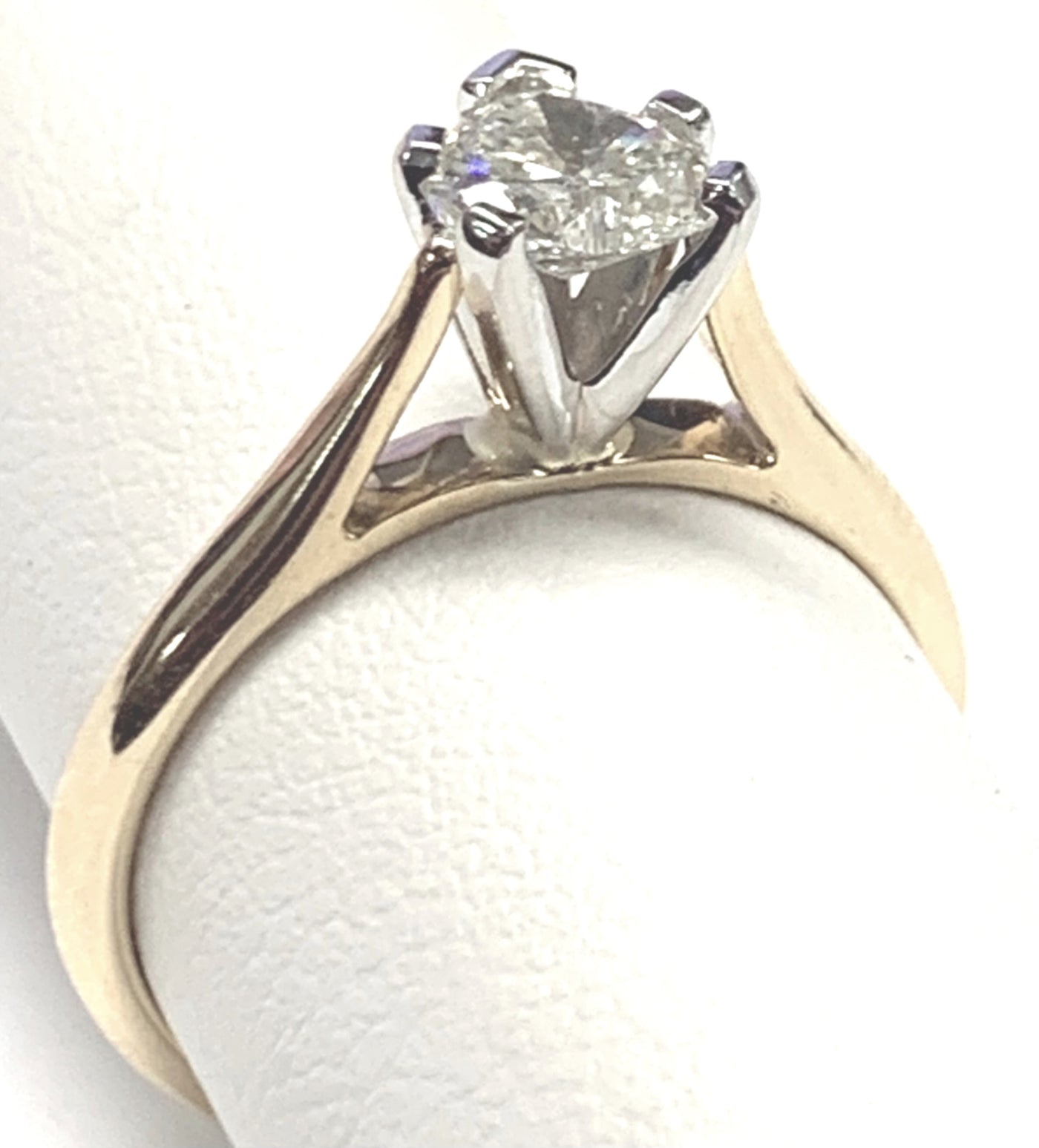 14KY 0.50ct I/SI2 Heart-Shaped Solitaire Diamond Engagement Ring