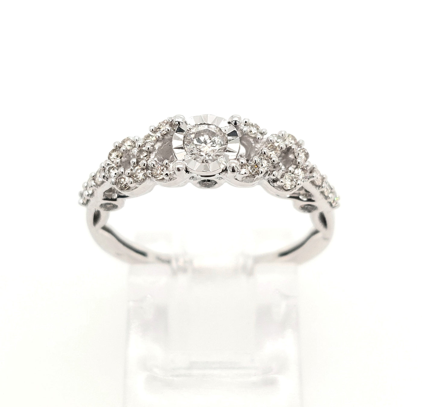 14K White Gold 0.50ctTW Diamond Engagement Ring