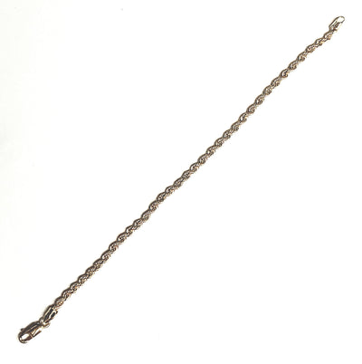 14KY 3.0mm Rope Bracelet with Lobster Claw Clasp (7.75 inches)