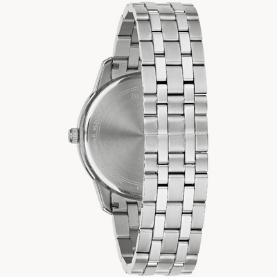 Gents Silver Tone Bulova "Sutton" Blue Satin Dial