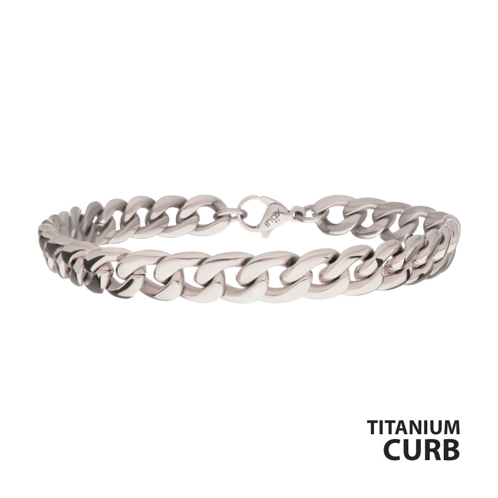 7.4mm Titanium Curb Chain Brac