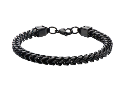 Black IP Rounded Franco Chain