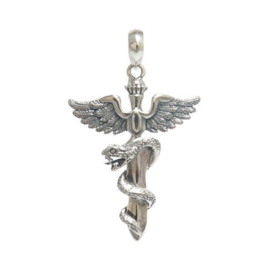 SS Snake and Angel Sword "Ular" Pendant