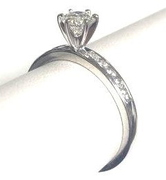 14KW 0.67ctTW RBC Diamond Engagement Ring