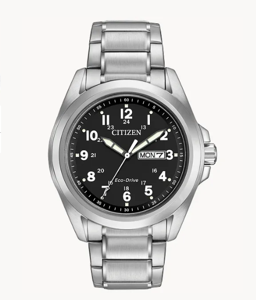 Gent's Citizen Eco-Drive "Garrison" Watch with Black Dial