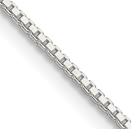 Sterling Silver 1.25mm Box Chain (24 inch)