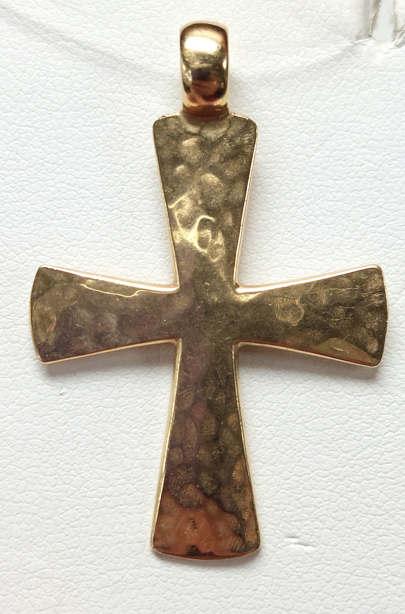 Hammered Cut-out Cross Charms, Antique Gold (10)