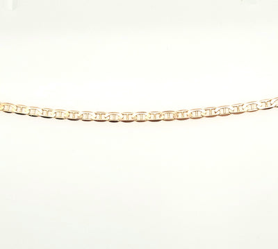 14K Yellow Gold 3.3mm Anchor Link Bracelet 8.25 inch