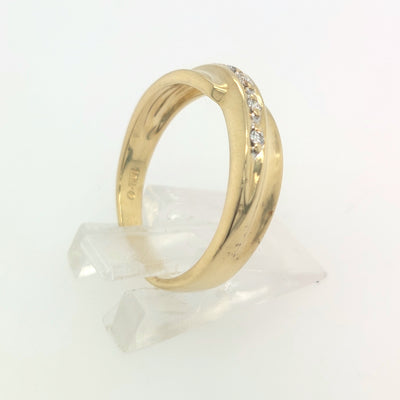 18KY 0.25ctTW H-I/SI Diamond Wedding Band