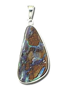 SS Australian Boulder Opal Pendant