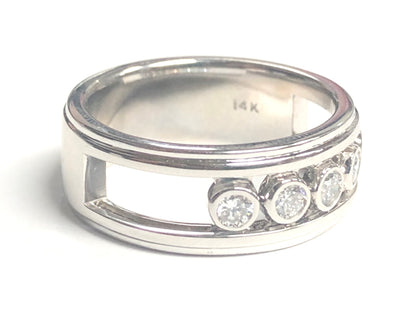 14KW Gent's Sliding Lab-Grown Diamond Ring