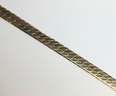 14KY 5mm Herringbone Chain 18.95in