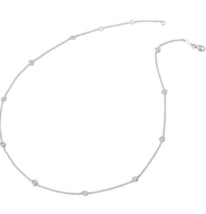 SS Lafonn Lassaire Round Station Necklace 18in