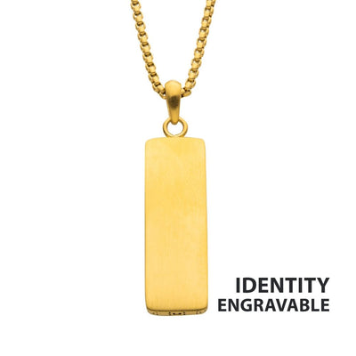 Stainless 18Kt Gold IP Engrava