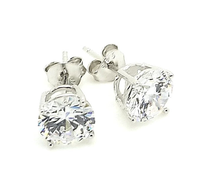 SS 6mm Radiance CZ 1.50ctTW Earring Pair