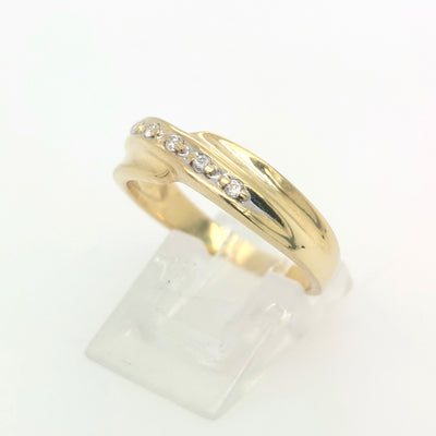 18KY 0.25ctTW H-I/SI Diamond Wedding Band