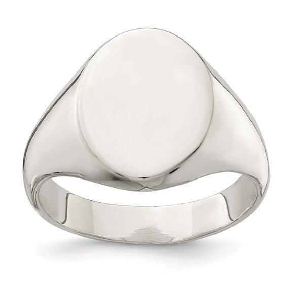 Sterling Silver Closed Back Signet Ring, Size 9