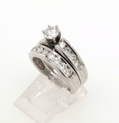 14KW Channel-Set Diamond Wedding Set