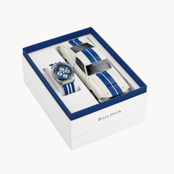 Gents Bulova "SHELBY Racer Chronograph" with Blue Chronograph Dial