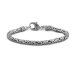 SS BYZANTINE CHAIN BRACELET WITH LOSBTER CLASP