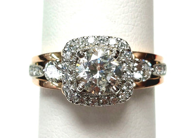 14K Two-Tone 1.56ctTW Diamond Engagement Ring