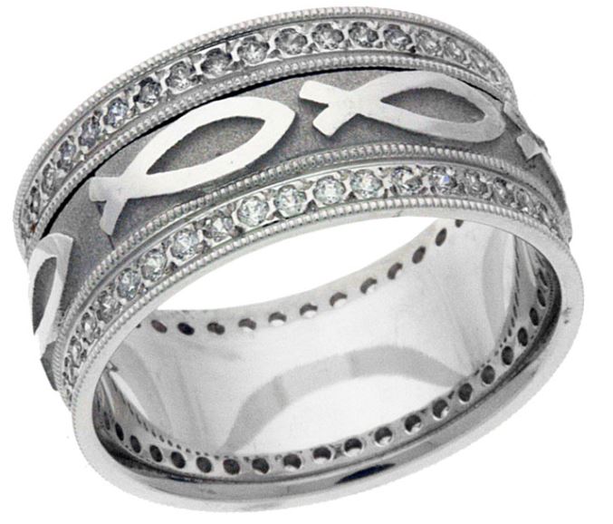 Sterling Silver .48ctTW 10mm Wide Band Size:7