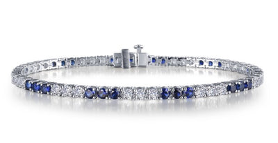 SS Lafonn Lassaire Simulated Diamond & Lab-Grown Sapphire alternating Bracelet